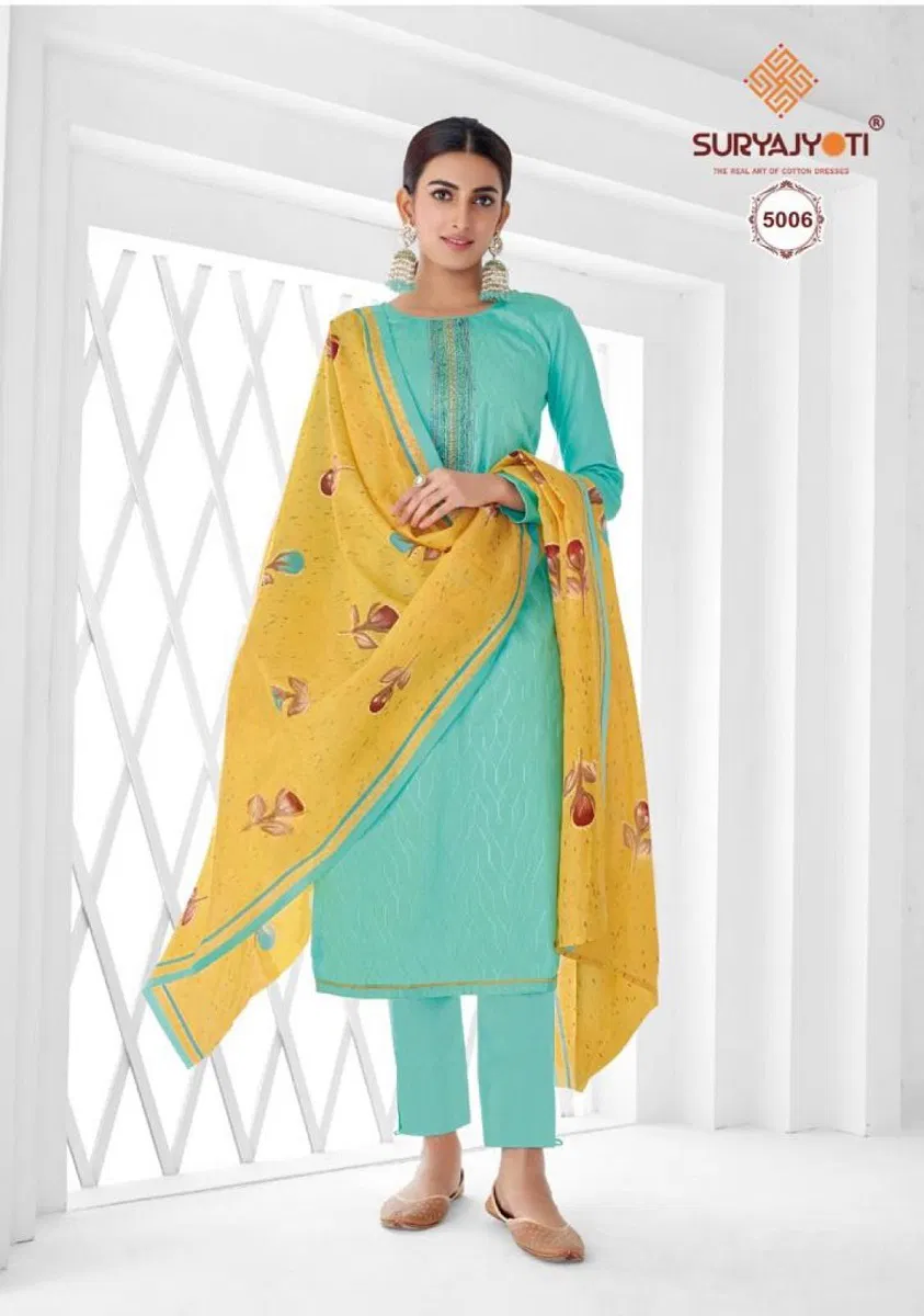 Nushrat Vol 5 By Suryajyoti Jam Stain Dress Material Catalog
